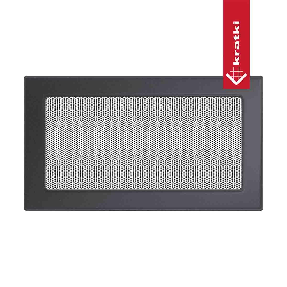 Kratki Kaltluftgitter rechteckig - Größe: 17 x 30 cm - Farbe: graphit