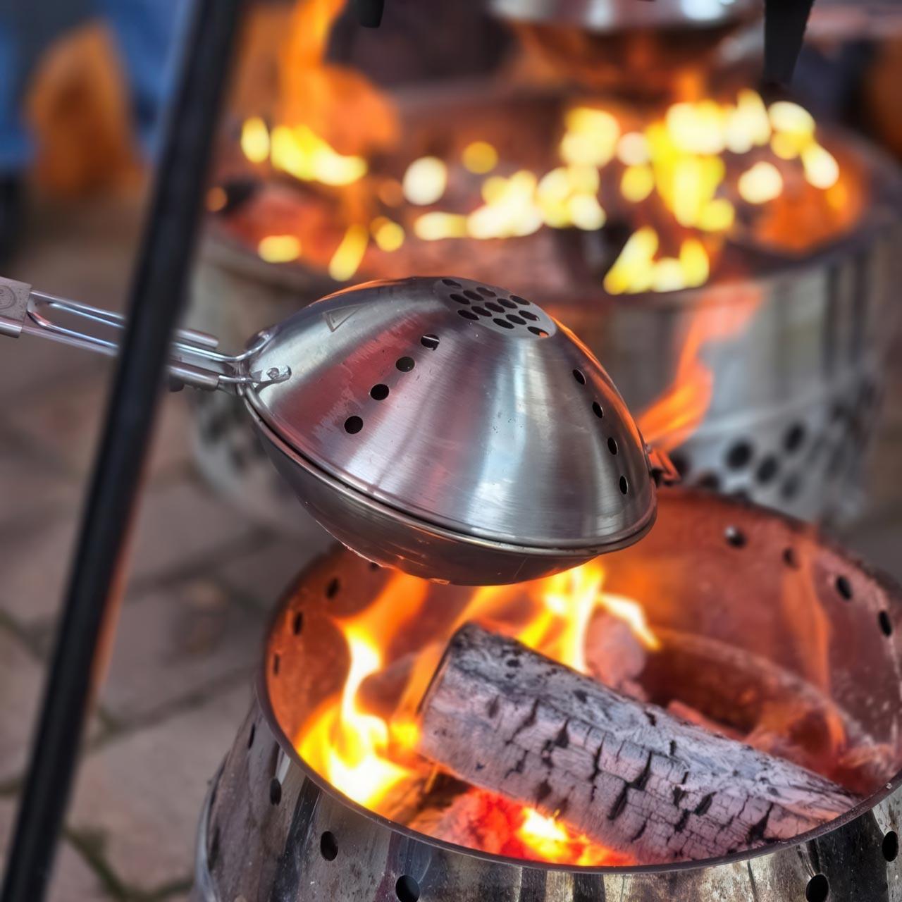 Petromax Popcornmaker, Popcorn direkt am Lagerfeuer