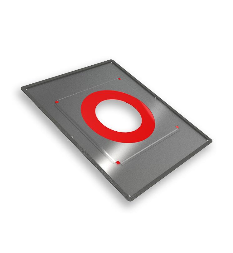 Jeremias DW Deckenblende mit Dichtung für Dampfsperre - Neigung: 0-20° - für Schornstein-Innendurchmesser: 160mm