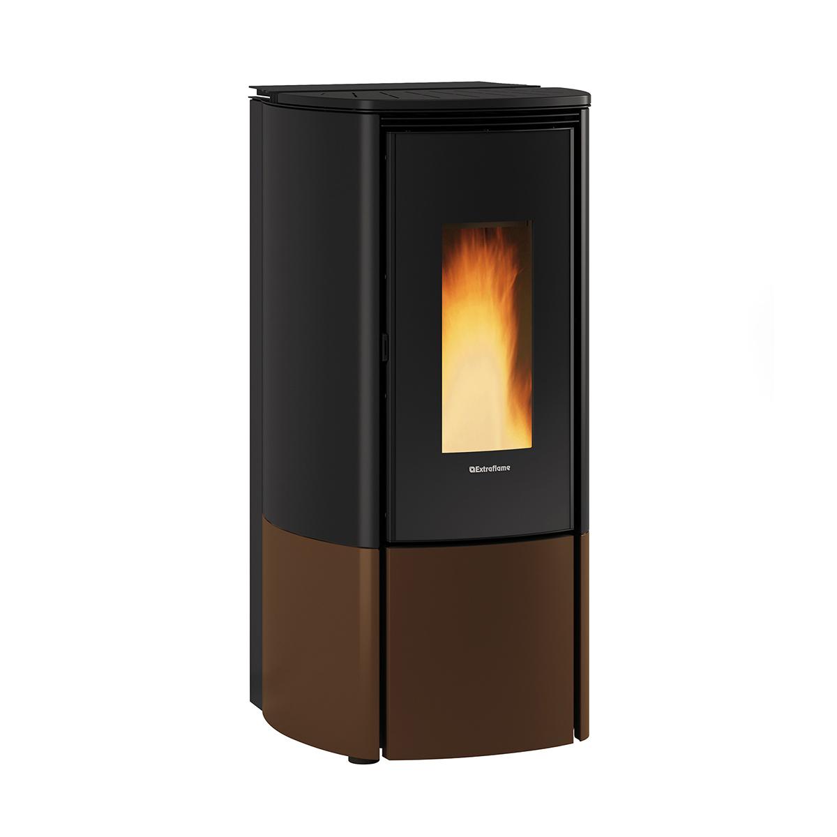 Pelletofen Extraflame Evolution Line Katia 11 mit 11 kW - Verkleidung: bronze