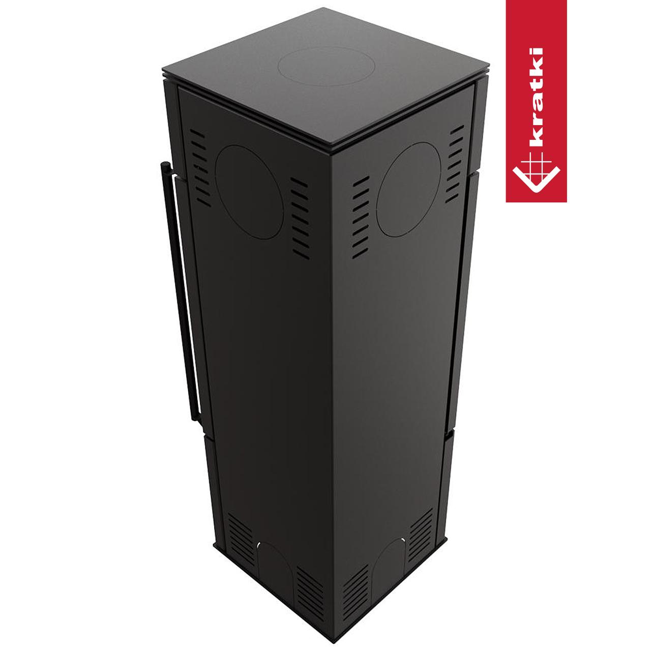 Kaminofen Kratki REN/S 7 kW - Ausführung: Weiß - Version: Ecke links - Tür selbstschließend: ja