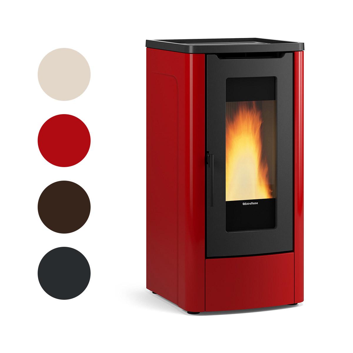 Pelletofen Extraflame Dahiana Plus VFS mit 10 kW - Verkleidung: bronze