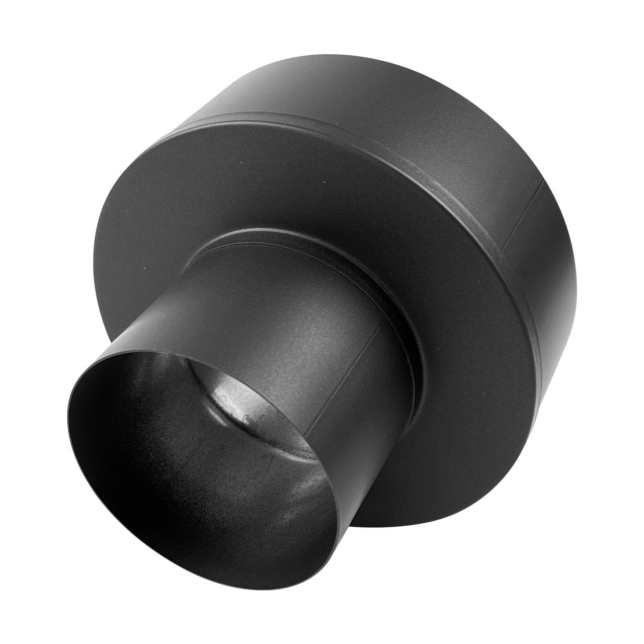Doppelwandiges Pelletofenrohr Adapter DW/EW DN 80 mm Schwarz