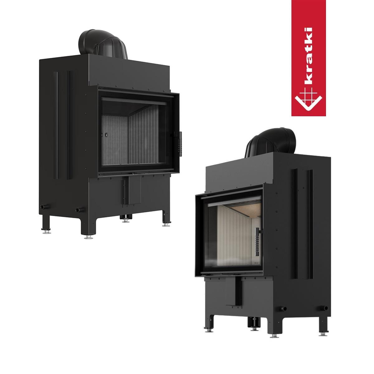 Kamineinsatz Kratki LUCY/14/NEW 14 kW - Feuerraumauskleidung: weiß - Tür selbstschließend: ja