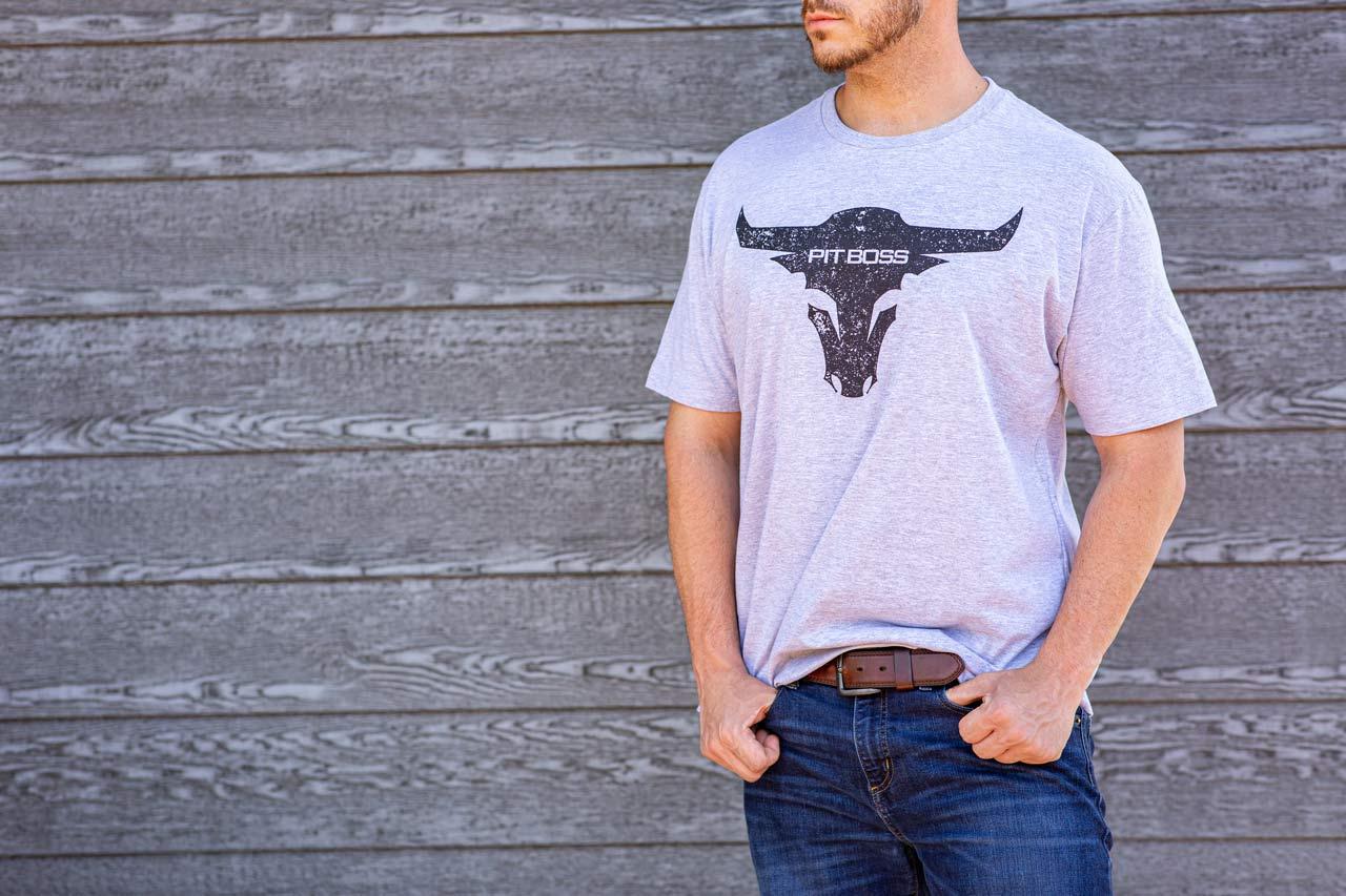 Pit Boss Bull T-Shirt Grau - Größe: S