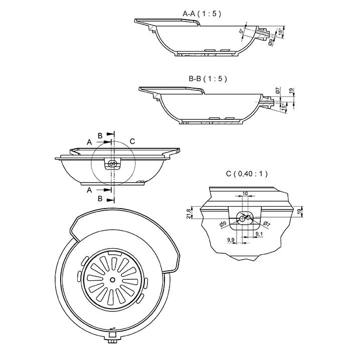 Rüttelrost Unterteil Scan 85 Kaminofen (51003778)