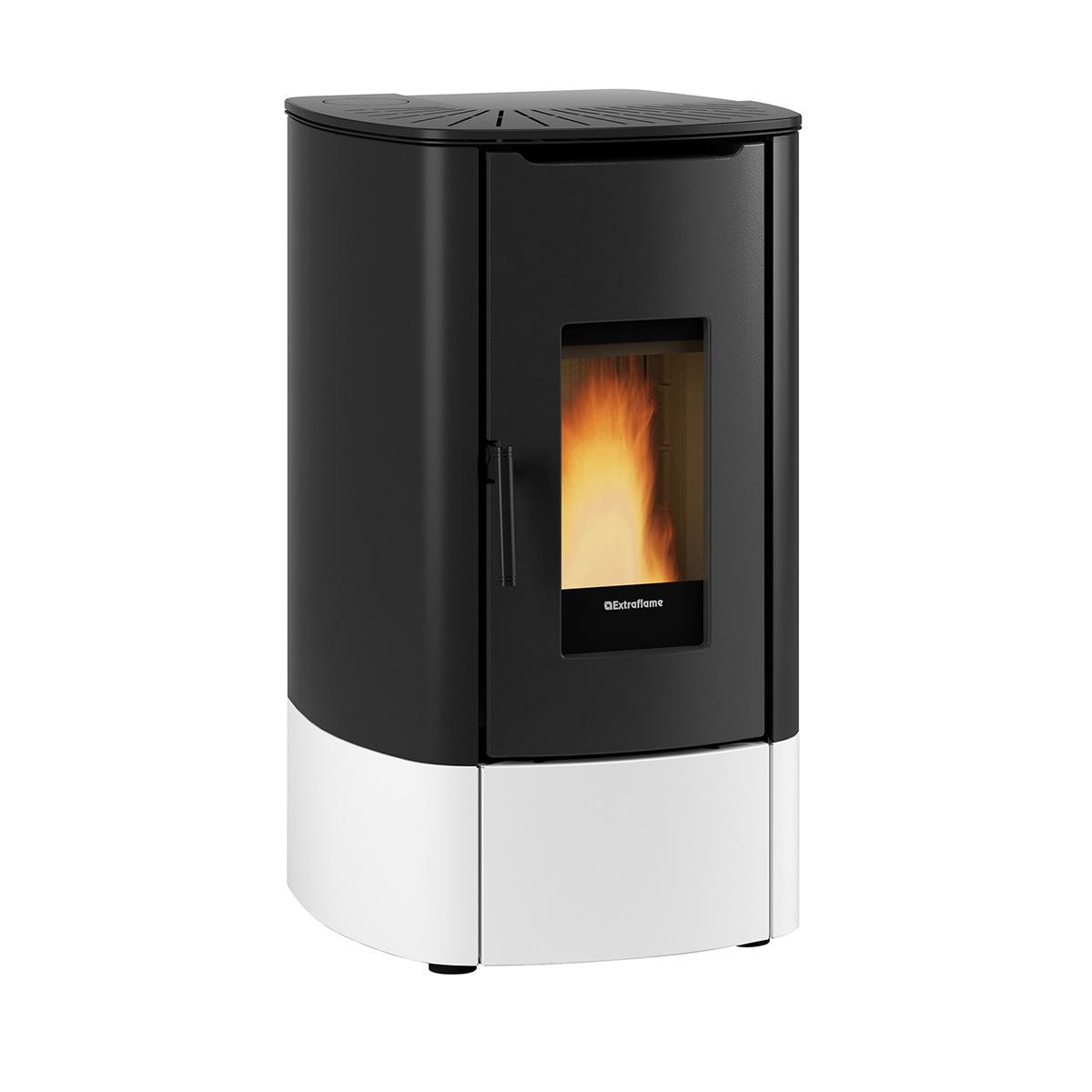 Pelletofen Extraflame Prestige Line Angy Top mit 7 kW - Verkleidung: weiß
