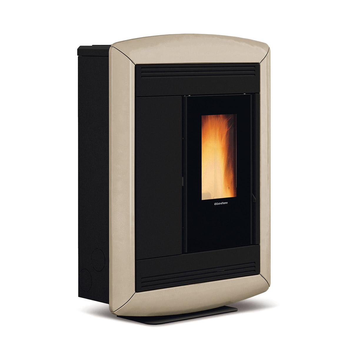 Pelletofen Extraflame Souvenir Plus Lux 5.0 mit 10 kW - Verkleidung: taupe