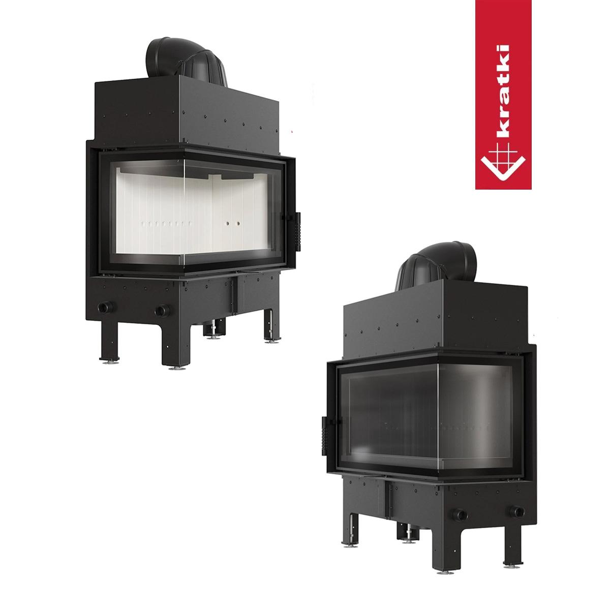 Eck-Kamineinsatz Kratki Floki L 12 kW