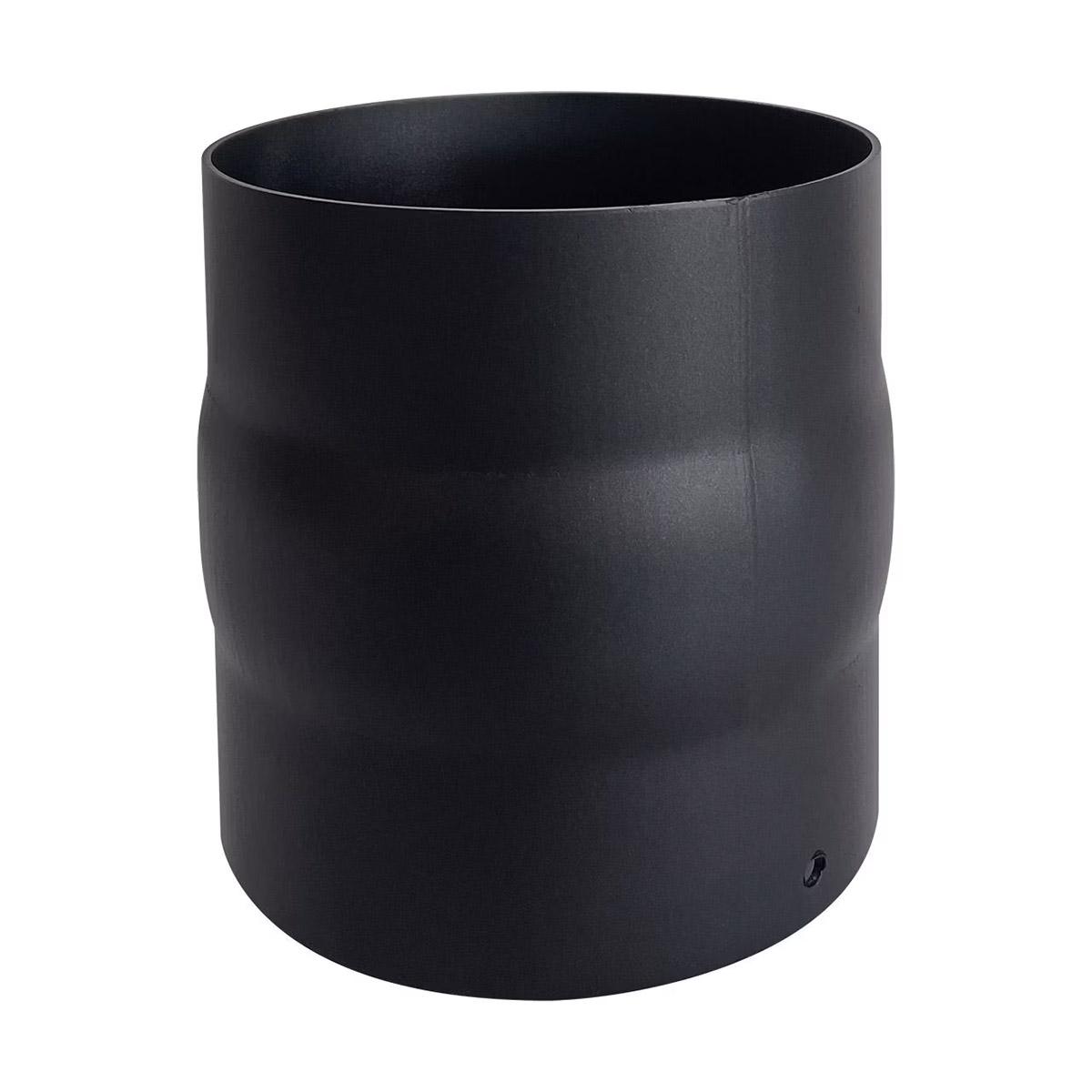 Ofenrohr Adapter DN 200 mm Länge 150 mm Schwarz Verbindungsstück