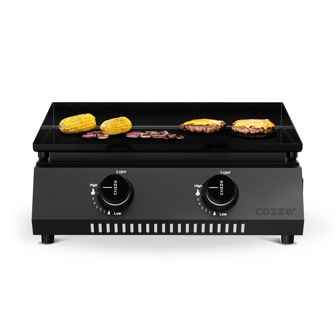 Cozze Plancha G-400 Bundle inkl. offenes Modul 115 cm mit Edelstahlplatte & Gratis Grillspatel