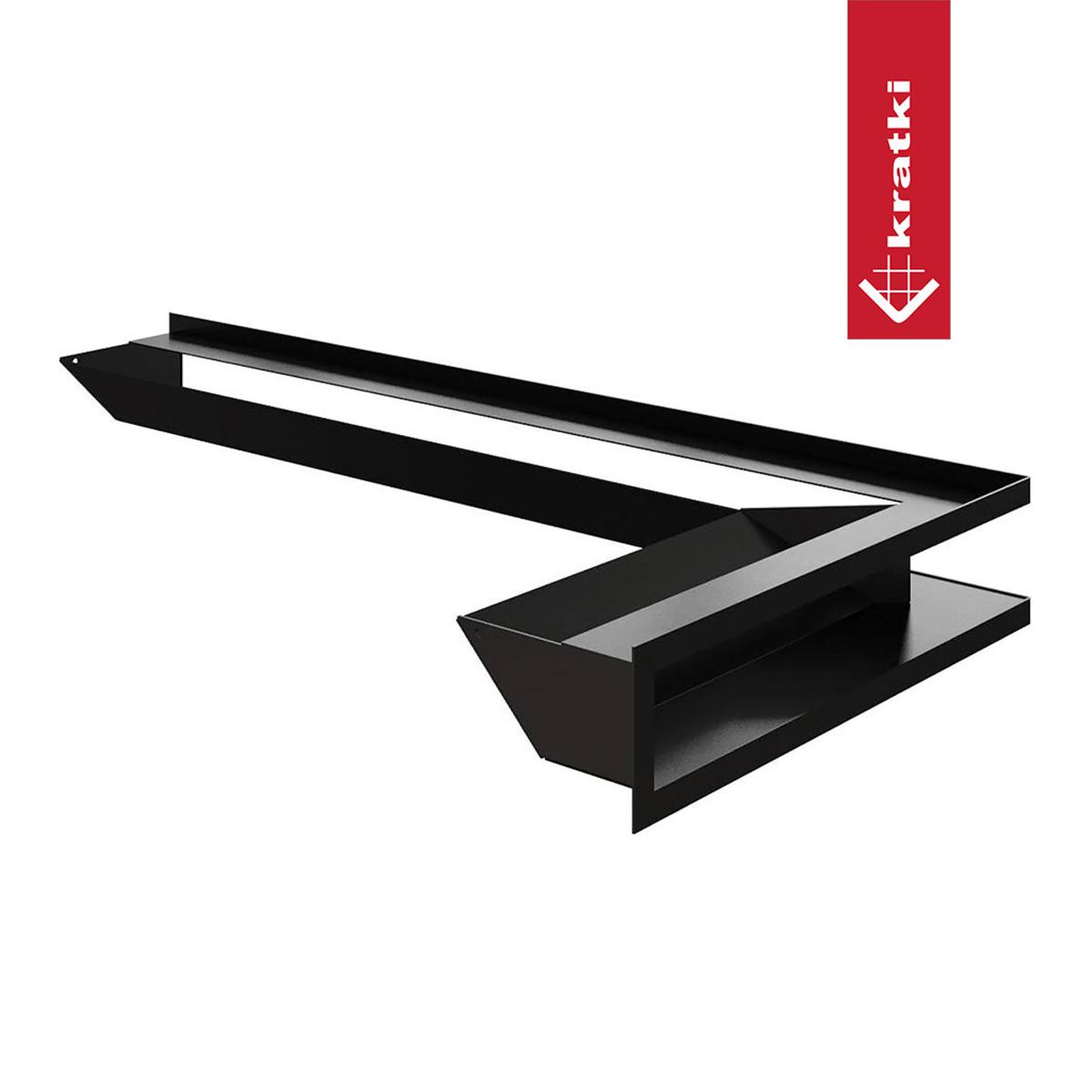 Kratki Eck-Luftleiste rechts - Größe: 40 x 80 x 9 cm - Farbe: schwarz - Ausführung: Standard