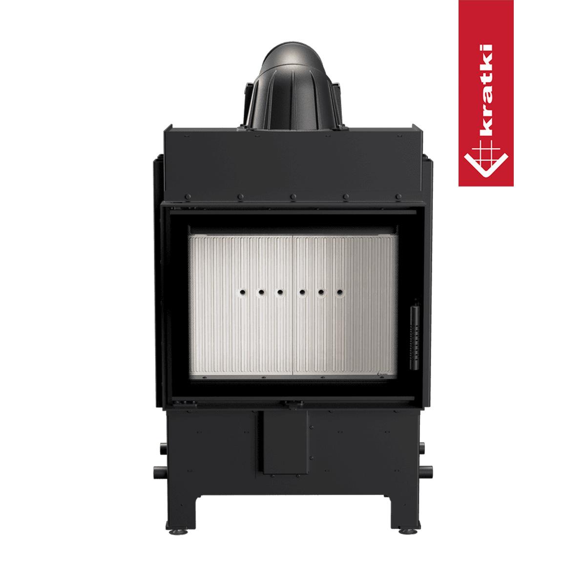 Kamineinsatz Kratki LUCY/12/SLIM/NEW mit 8 kW - Feuerraumauskleidung: weiß - Tür selbstschließend: nein