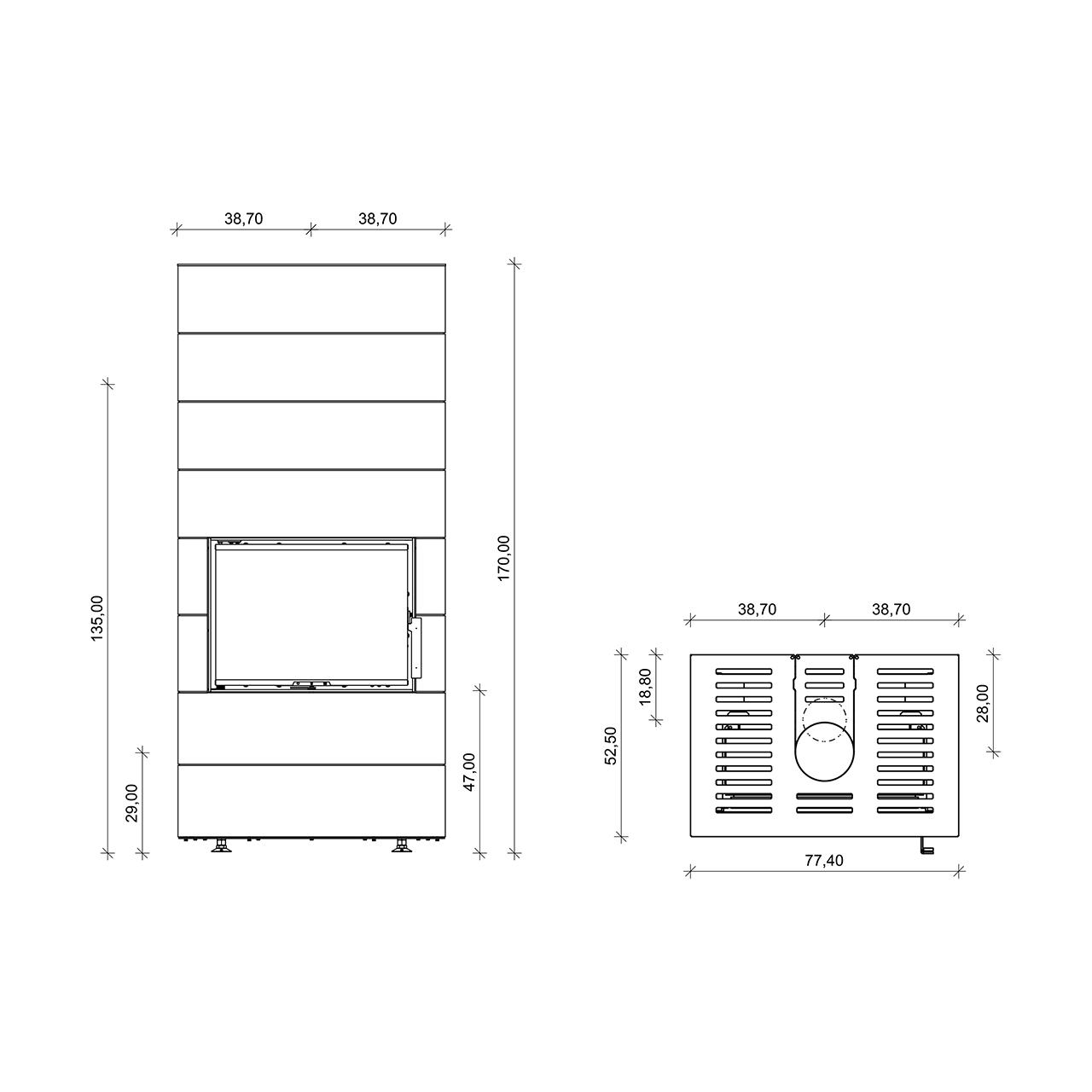 Kaminofen Neocube F10 Black & White Edition 5,9 kW - Ausführung: F10 Nero satin
