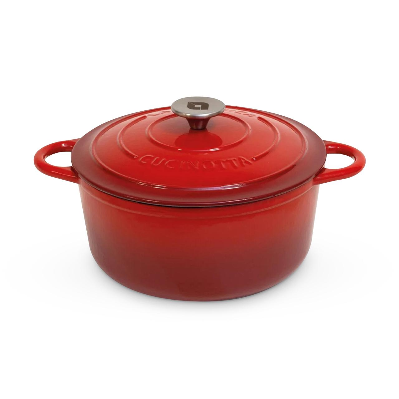 Grillzubehör La Nordica Le Cucinotte Grill- & Kochgeschirr aus emailliertem Gusseisen - Ausführung: Rund Ø 24 cm, 4 Liter