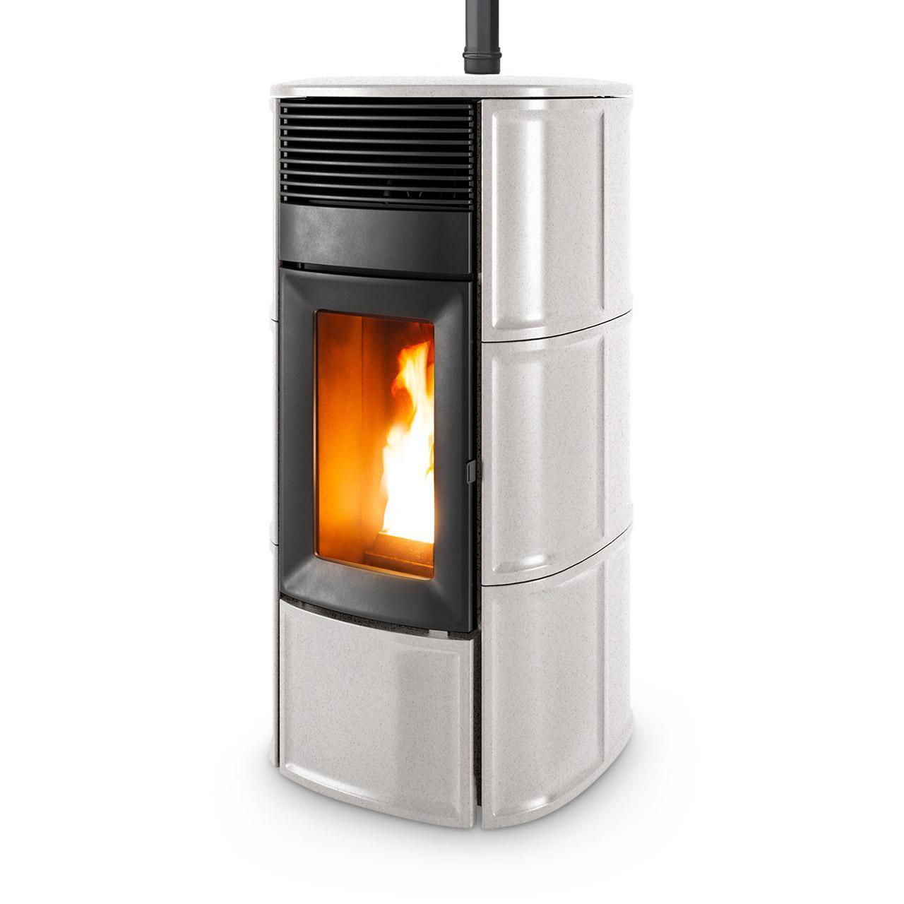 Pelletofen MCZ Suite Air 10 UP! 10 kW - Ausführung: 110 Salt and pepper ceramic