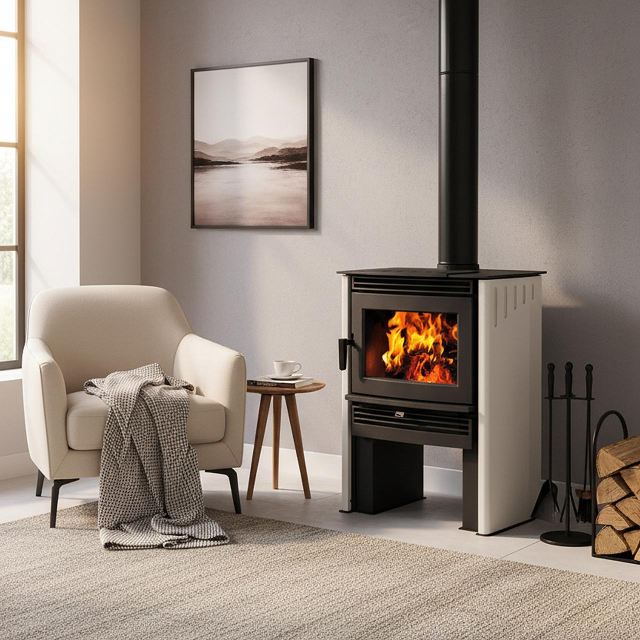 Kaminofen Pacific Energy Neo 1.6 LE 9 kW - Ausführung: Metallic Schwarz