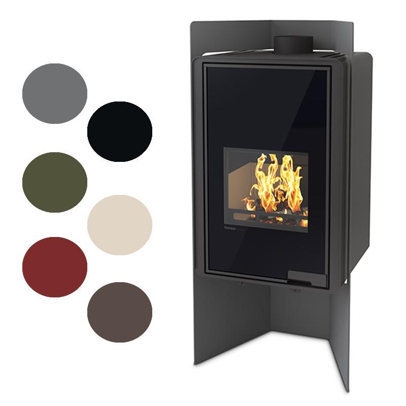 Kaminofen HS Flamingo Pulau 9 kW - Farbe: Rot