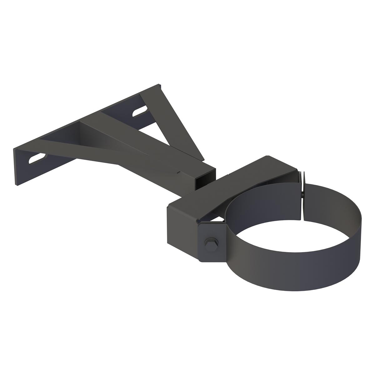 Jeremias DW-BLACK Wand- und Kopfteil für Wandhalter (Wandabstand ab 250mm) - für Schornstein-Innendurchmesser: 180mm