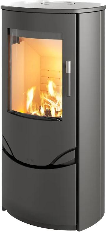 Kaminofen Lotus Prio 5, 6 kW - Ausführung: Stahl, Korpus grau
