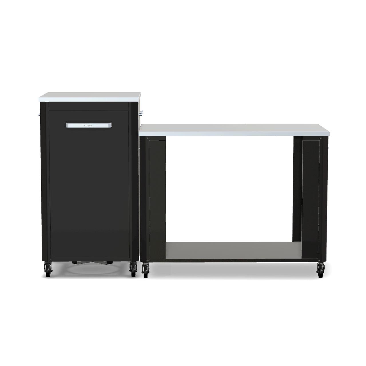 Cozze Outdoorküche Bundle mit hohem Schrankmodul 60 cm & offenem Modul 115 cm mit Edelstahlplatte