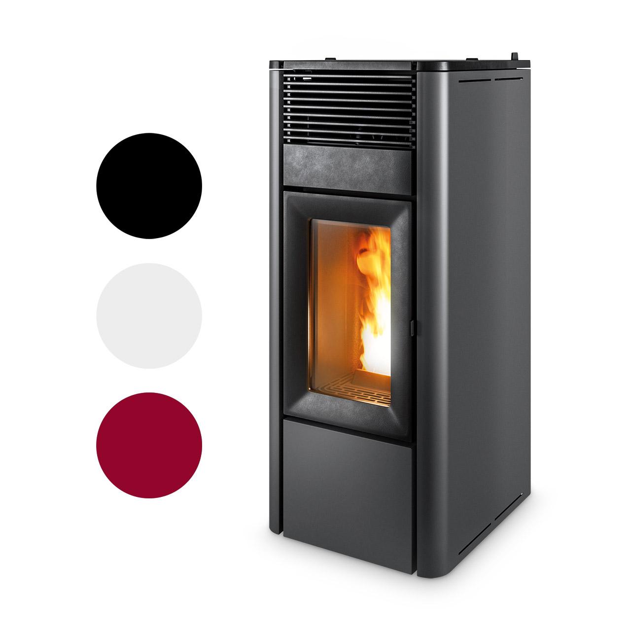 Pelletofen MCZ Teia Comfort Air 10 R 10 kW - Ausführung: Bordeaux metal_304