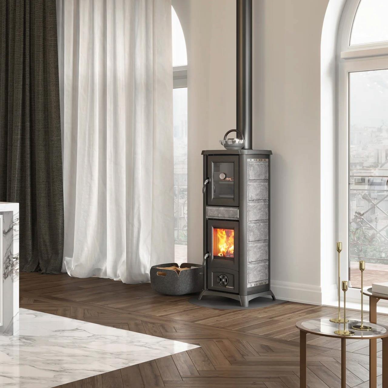 Kaminofen La Nordica Gemma Forno.165 7,3 kW - Ausführung: Naturstein Petra