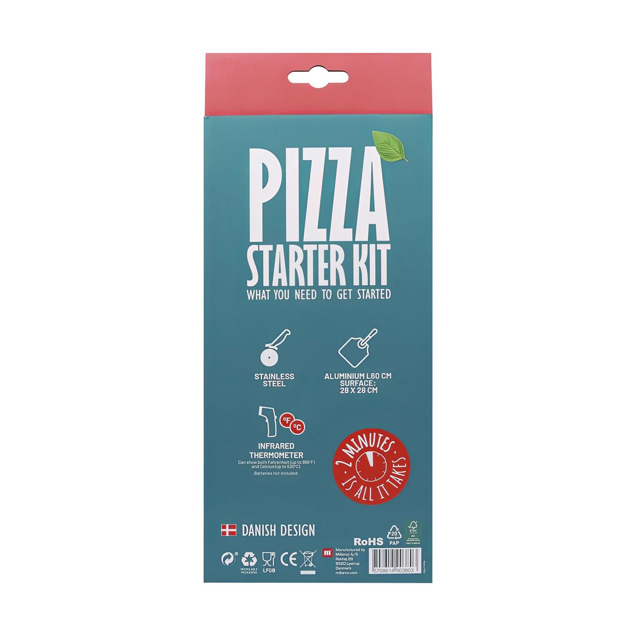 Cozze Pizza Starter Kit - Pizzaschaufel, Thermometer & Pizzaschneider