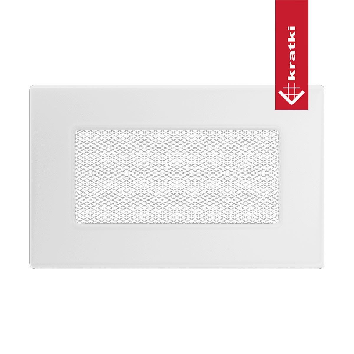 Kratki Kaltluftgitter rechteckig - Größe: 11 x 17 cm - Farbe: Weiß