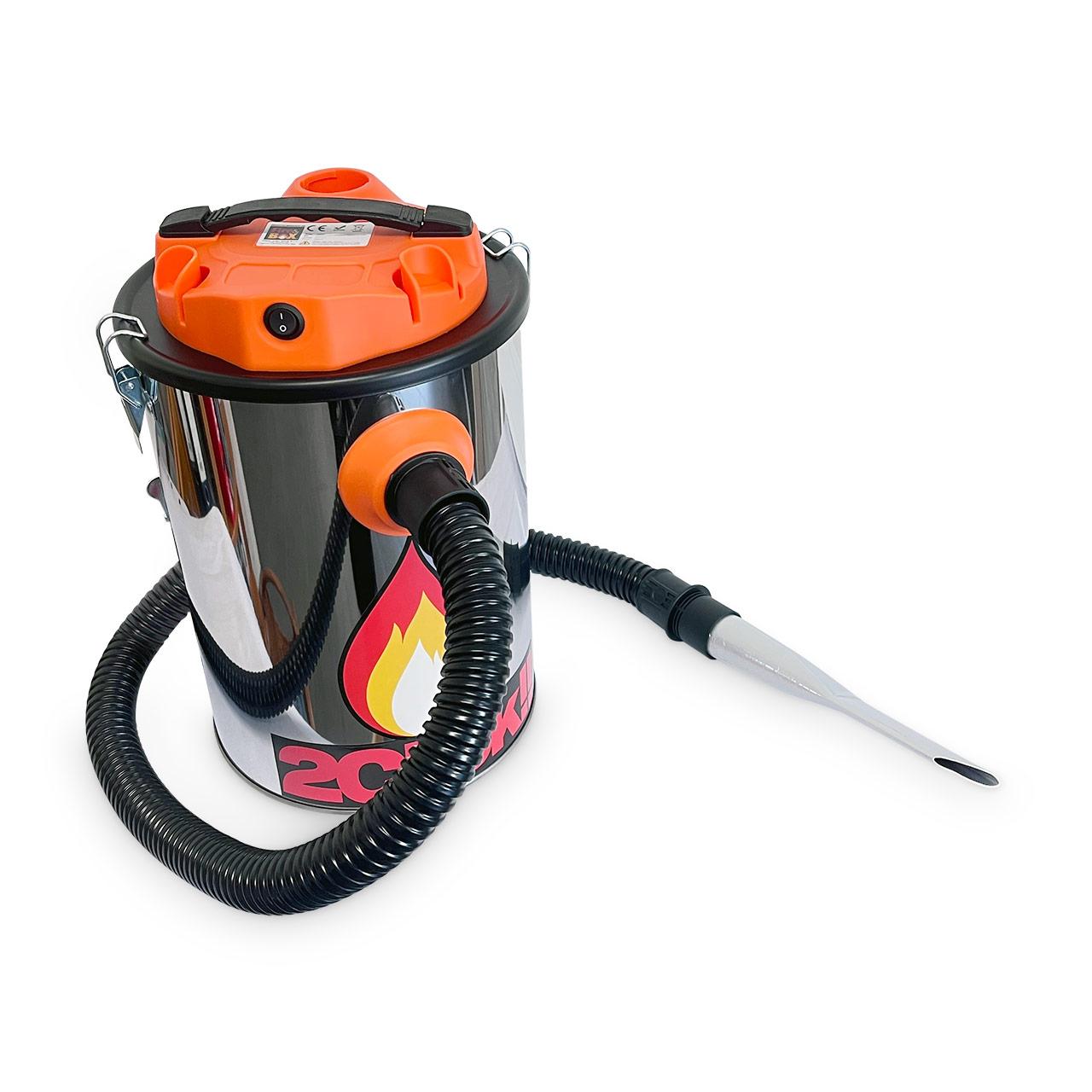 Aschesauger rund mit Motor, INOX, 1000 W