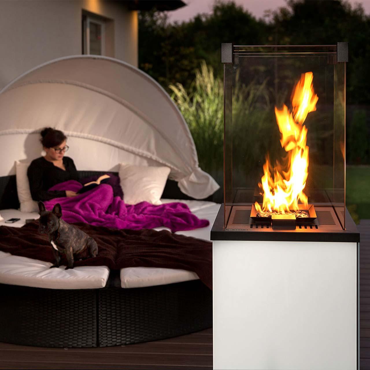 Gaskamin Terrassenofen Kratki PATIO 4-8,2 kW - Ausführung: Stahl