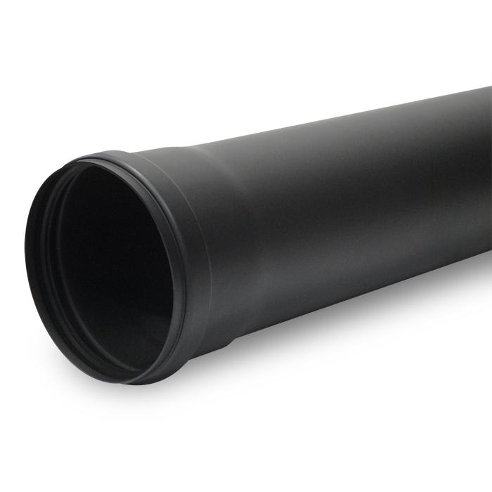 Pelletofenrohr DN 100 mm Länge 250 mm Schwarz