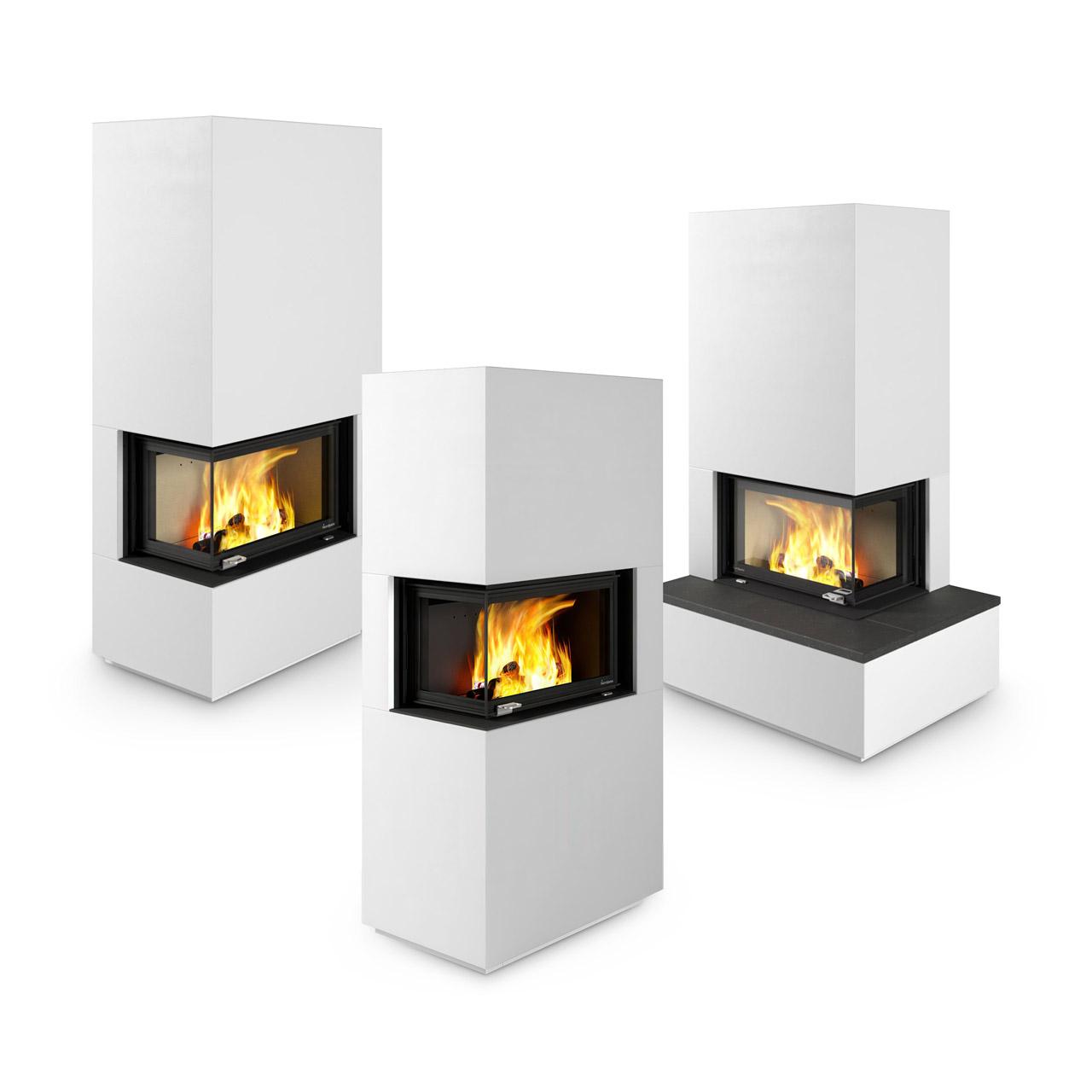Kaminbausatz Nordpeis Monaco A 7 kW - Ausführung: Monaco A High Base Rechts IR - Thermotte: Hell