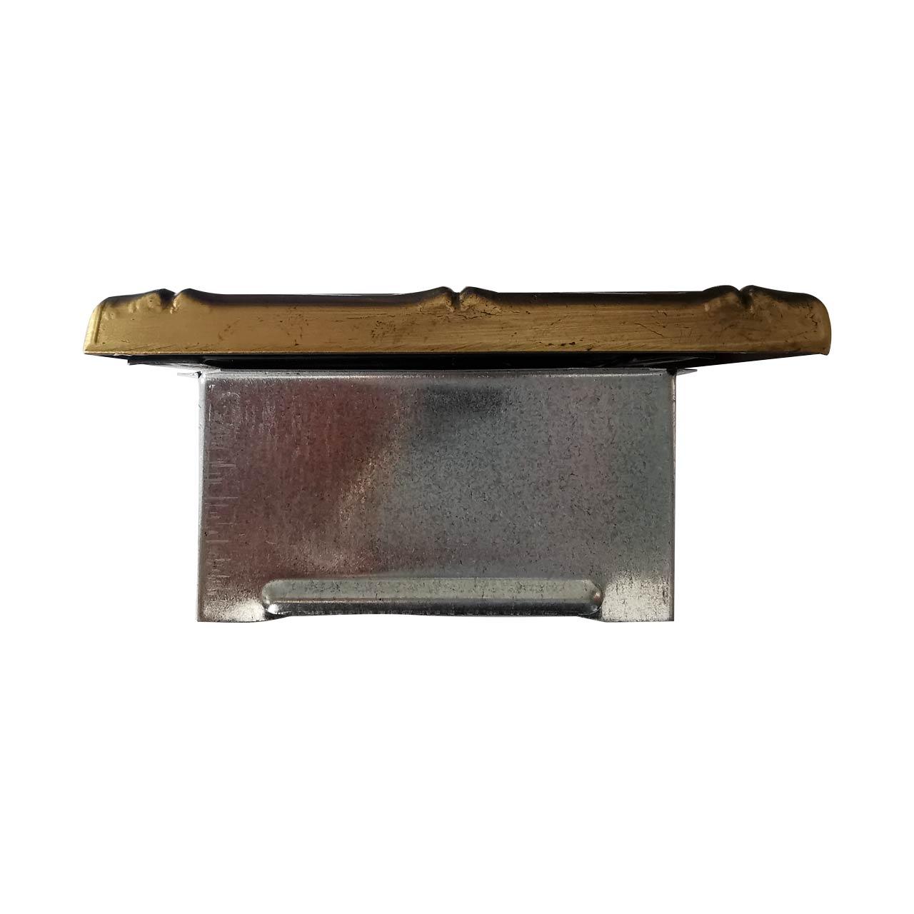 Kaltluftgitter mit Verzierung 11x11 cm Altmessing Kamin Lüftungsgitter