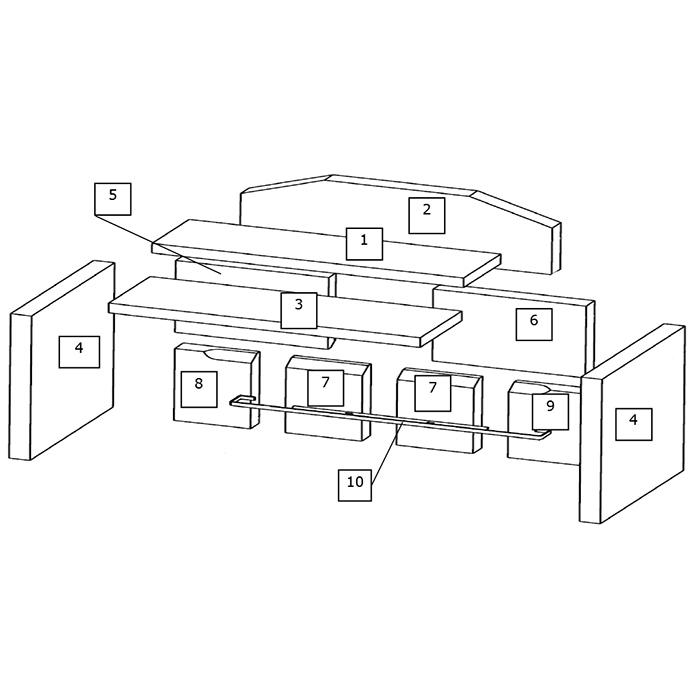 Halteblech Rücksteine Wamsler Kaminofen (W5007202270099)