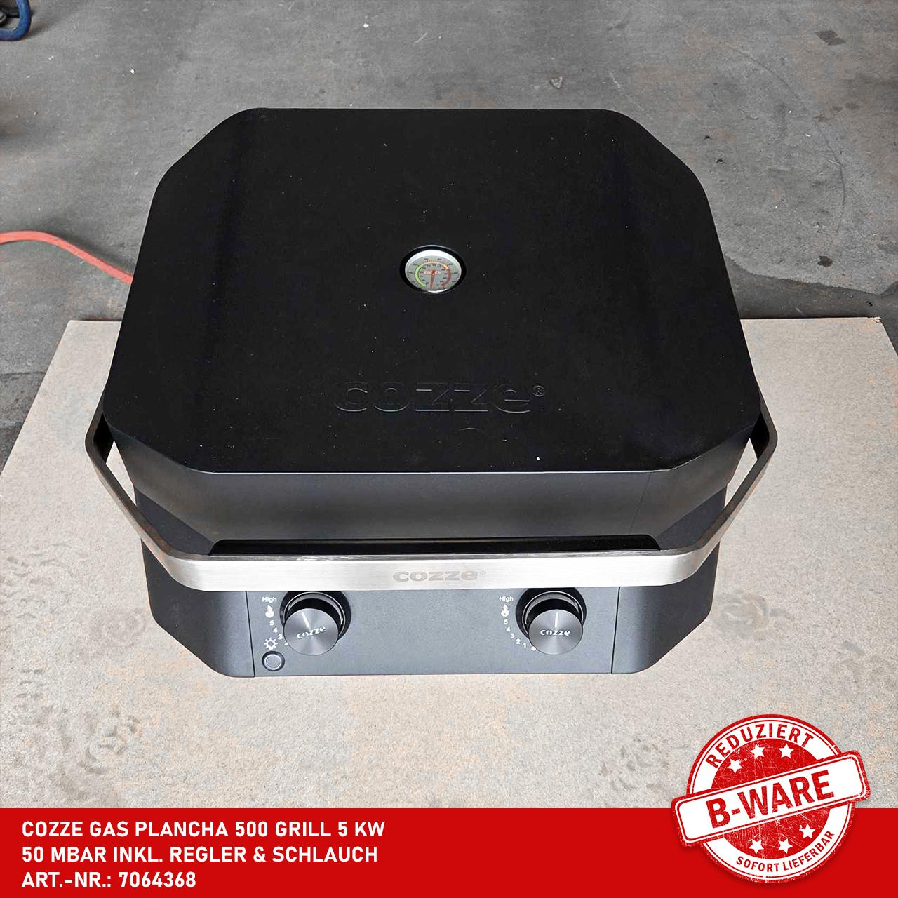 B-Ware - Cozze Gas Plancha 500 Grill 5 kW, 50 mbar inkl. Regler & Schlauch