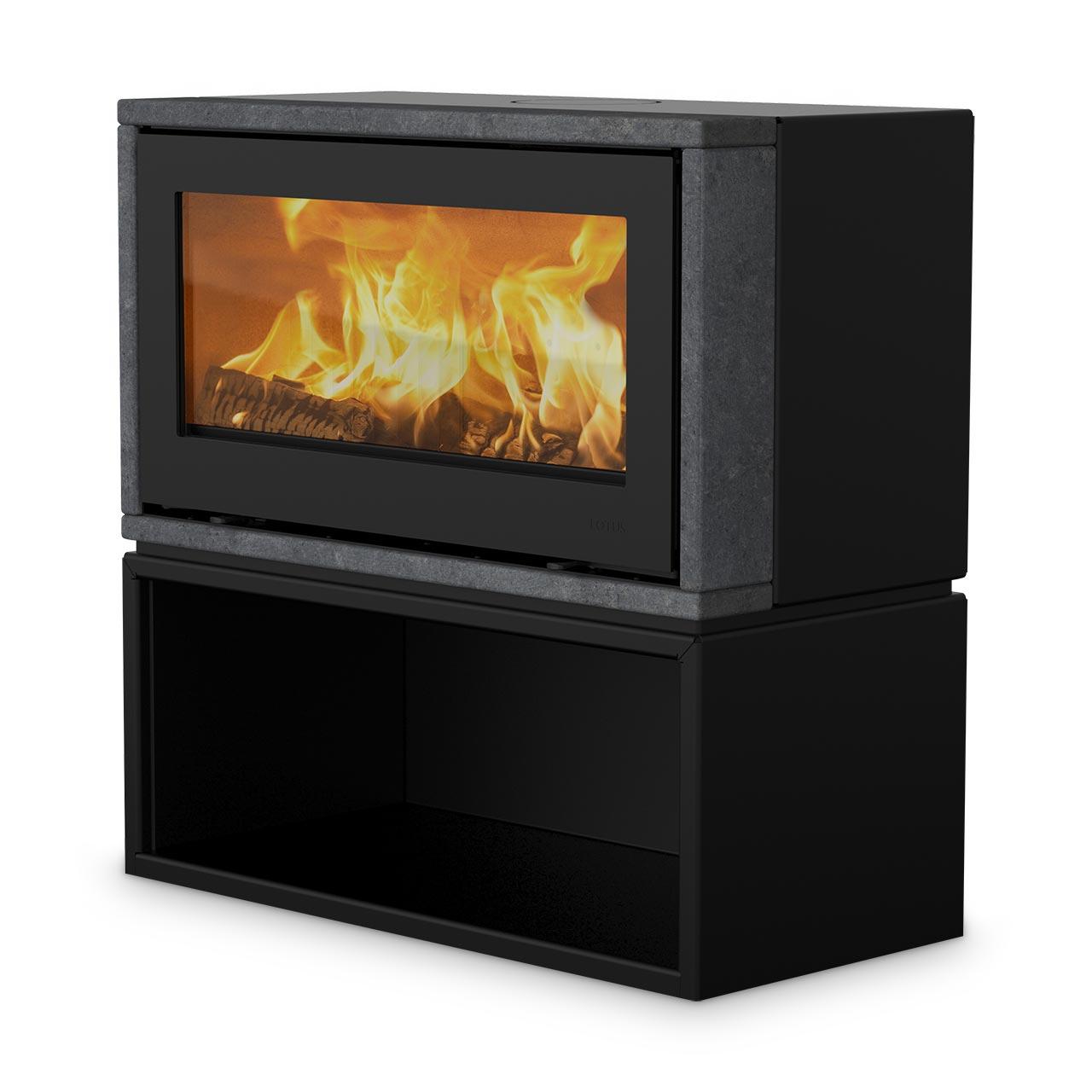 Kaminofen Lotus Style 470W mit 7 kW - Ausführung: Speckstein