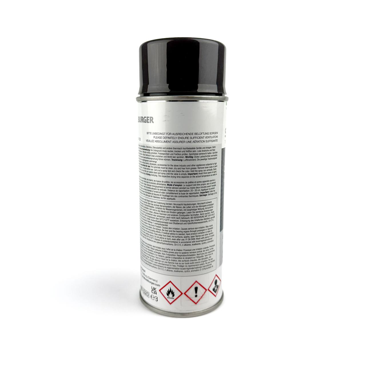 Senotherm Ofenspray Hellgrau hitzebeständiger Ofen, Lack Farbe Spray