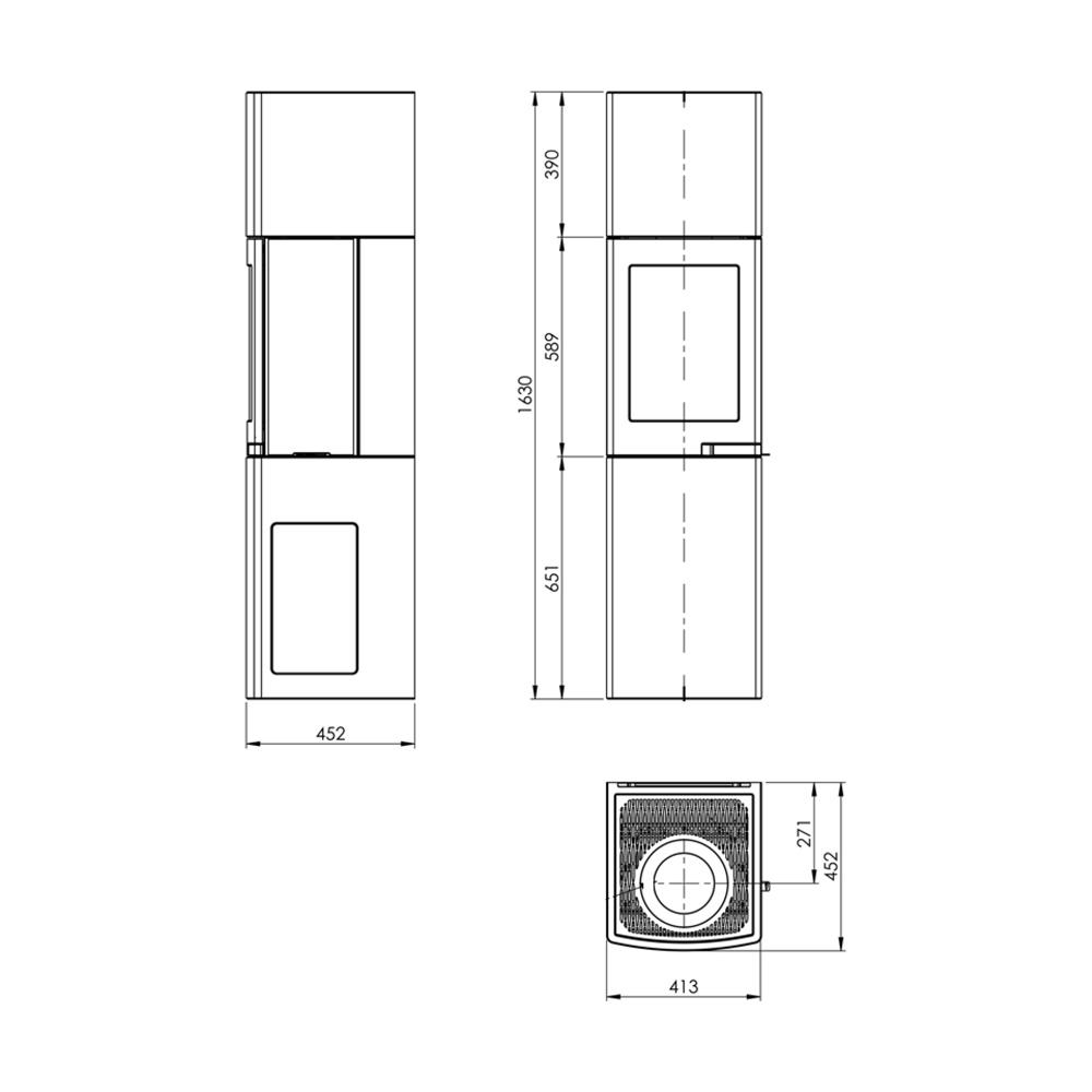 Kaminbausatz Nordpeis Lisboa 4 kW