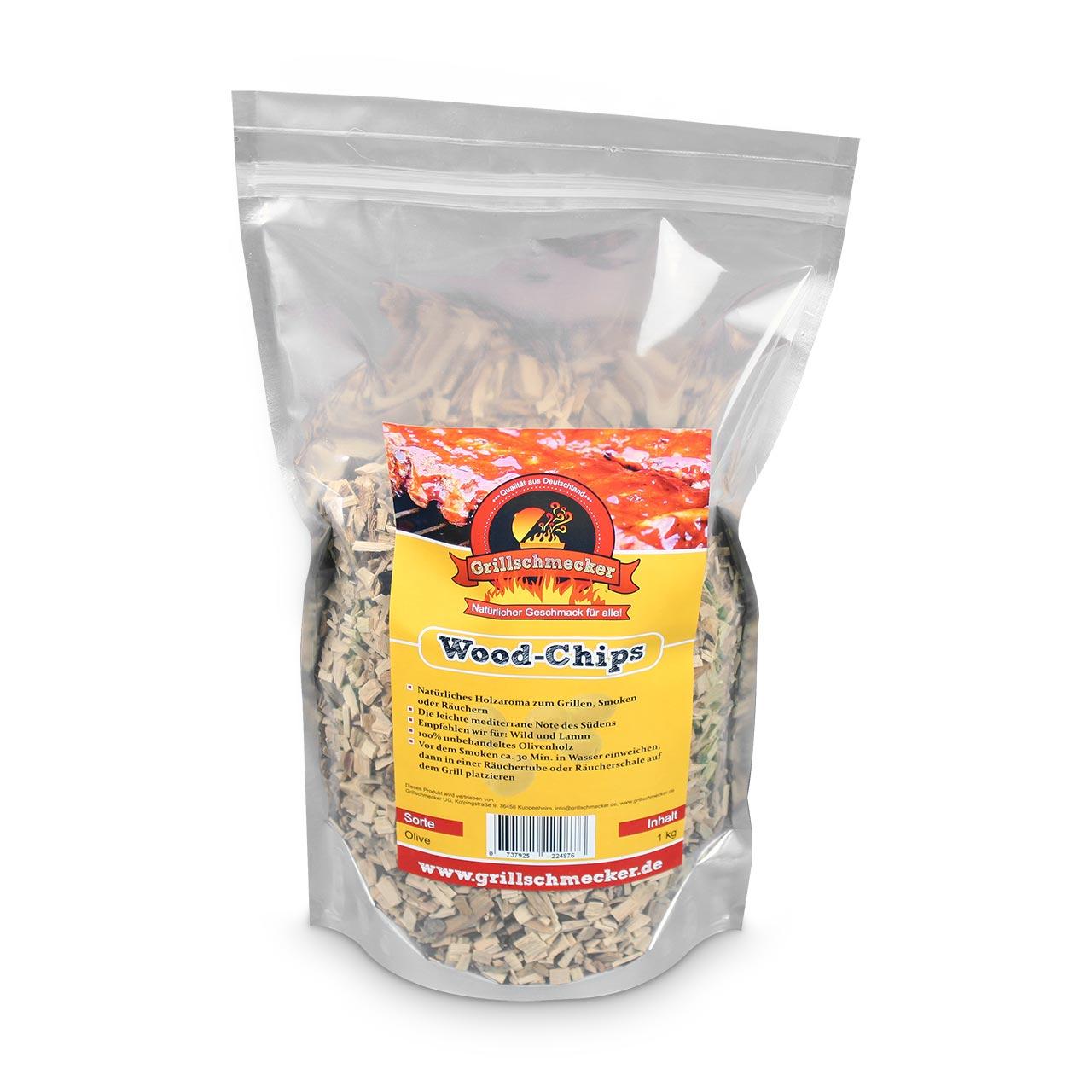 Holz Räucherchips Grillschmecker Olive 1 kg Woodchips