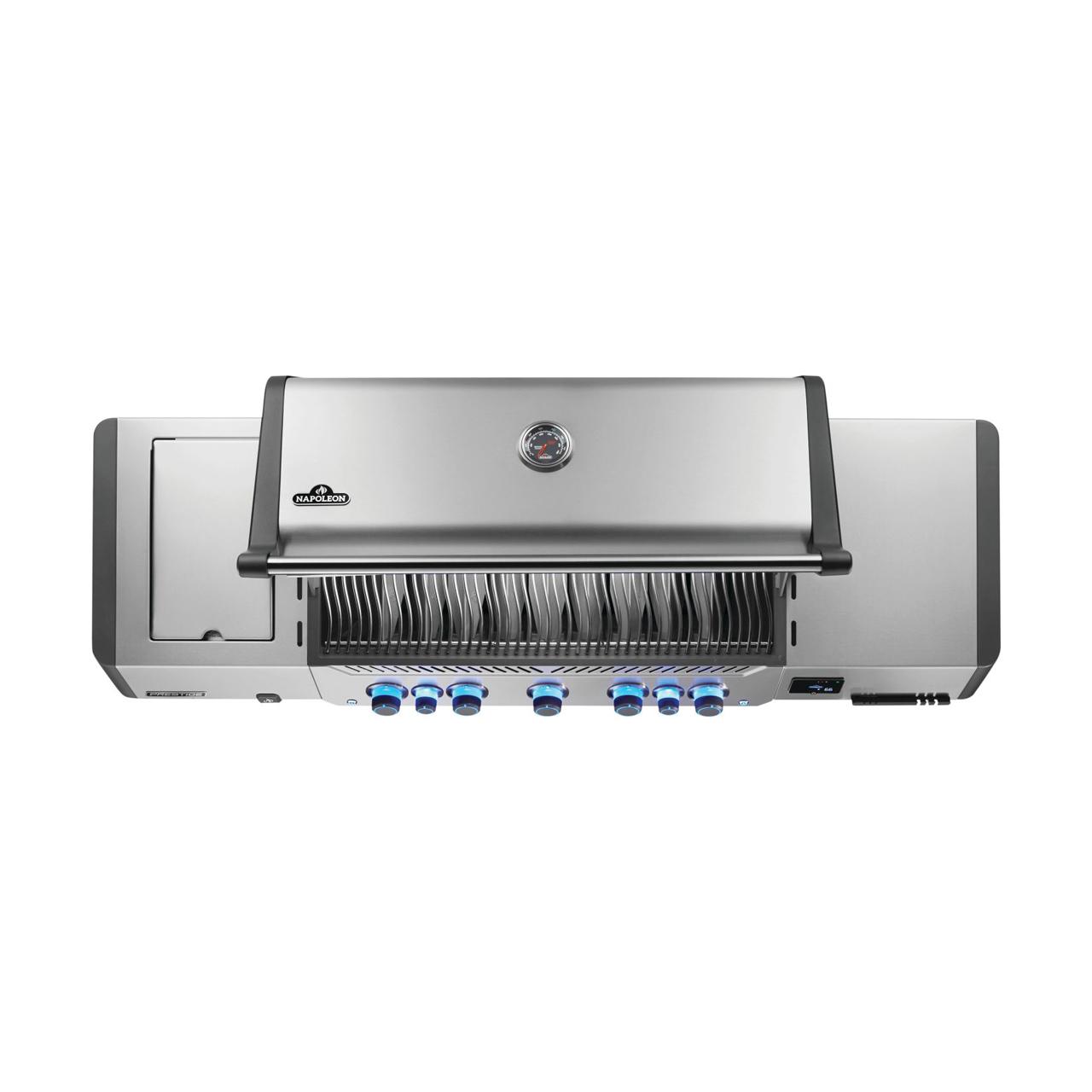 Gasgrill Napoleon Prestige 665 Connected Edelstahl mit SIZZLE ZONE und Heckbrenner (2026) Bundle inkl. 2 Unterschränke