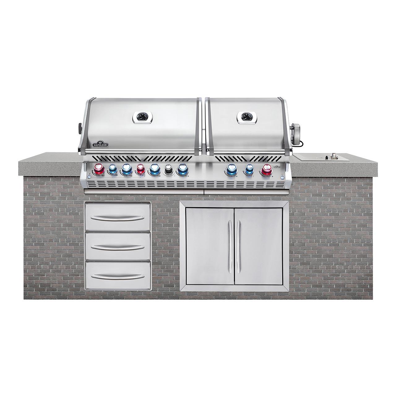 Gasgrill Einbaugrillaufsatz Napoleon BIPRO 825 OASIS