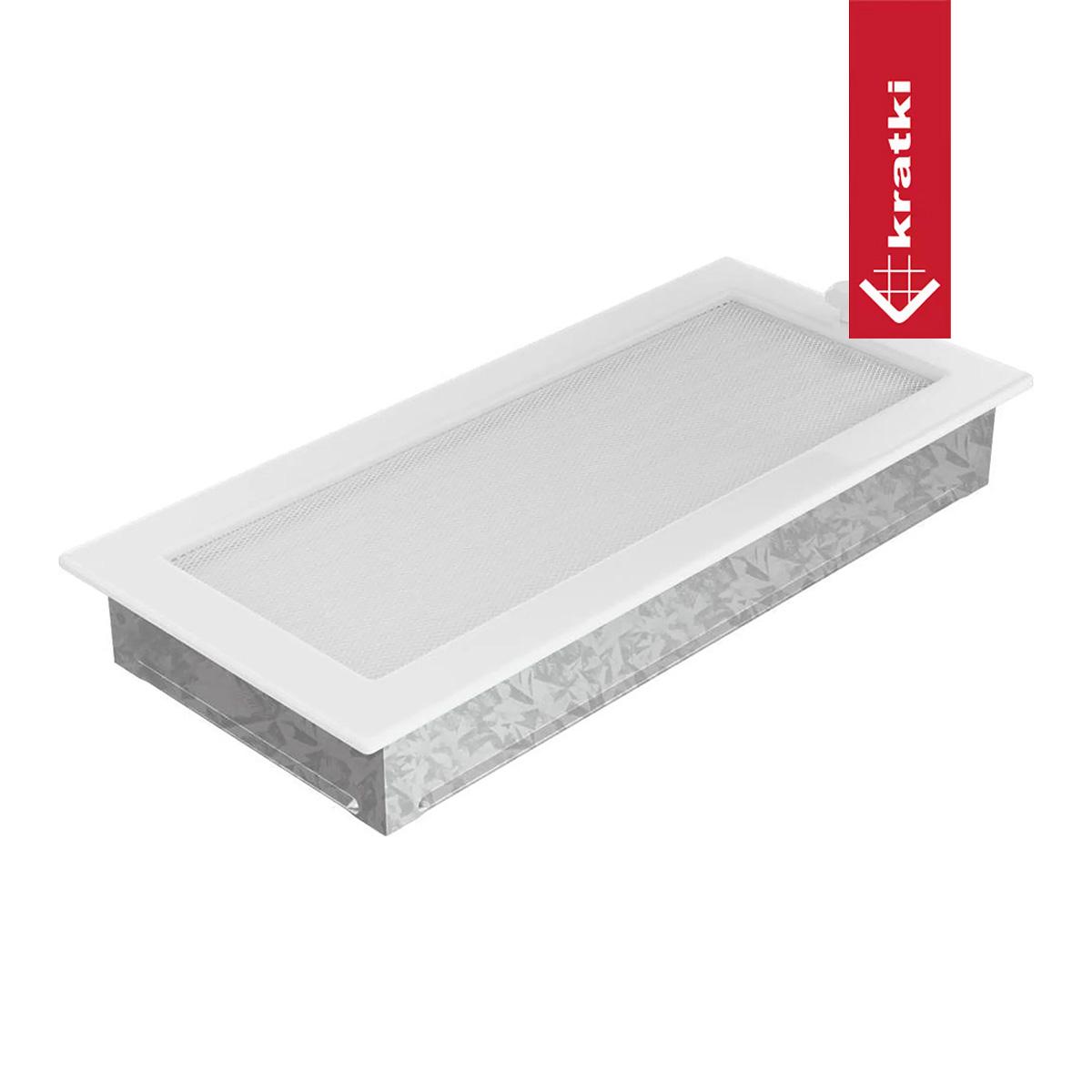 Kratki Warmluftgitter rechteckig - Größe: 17 x 37 cm - Farbe: Weiß