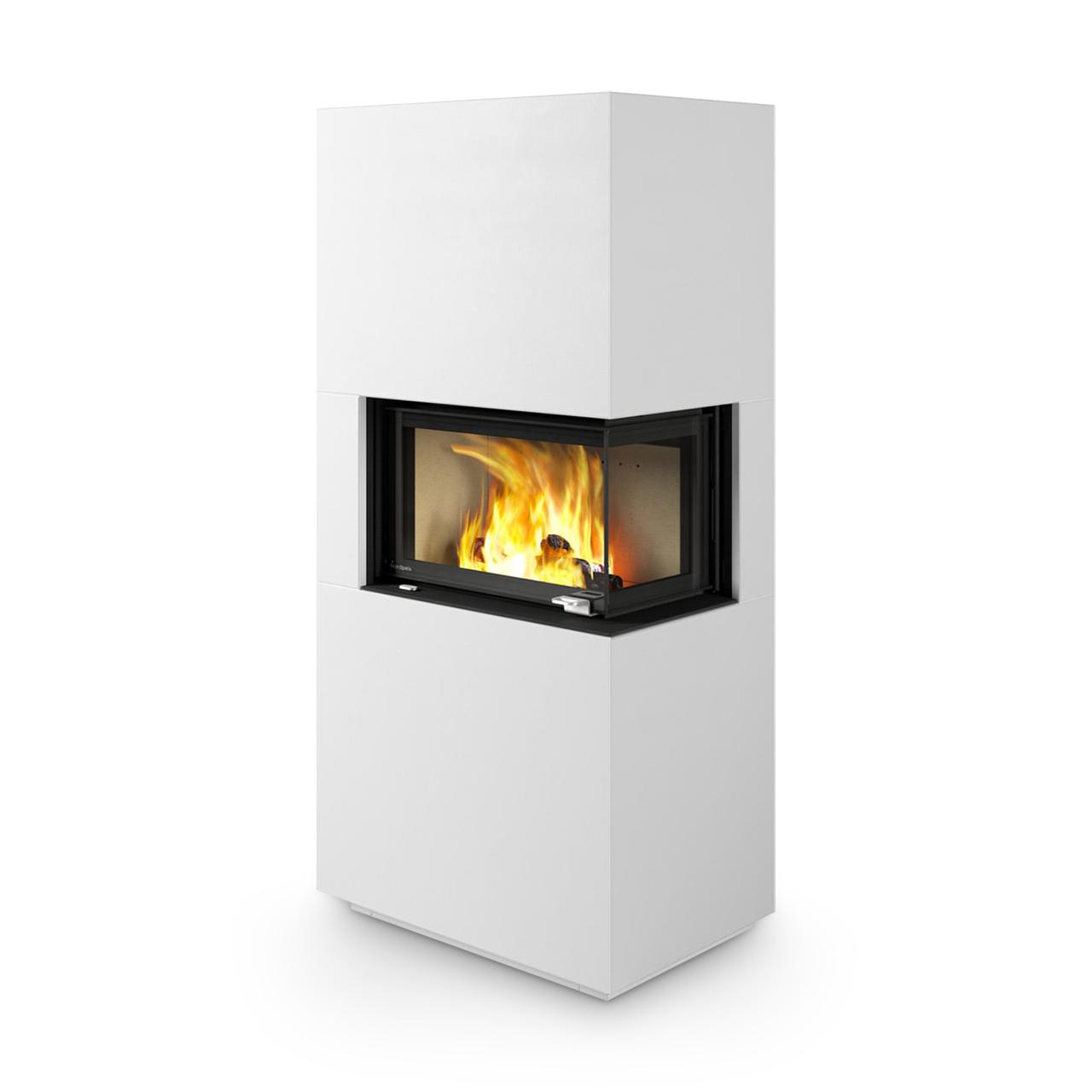 Kaminbausatz Nordpeis Monaco A 7 kW - Ausführung: Monaco A High Base Rechts IR - Thermotte: Hell