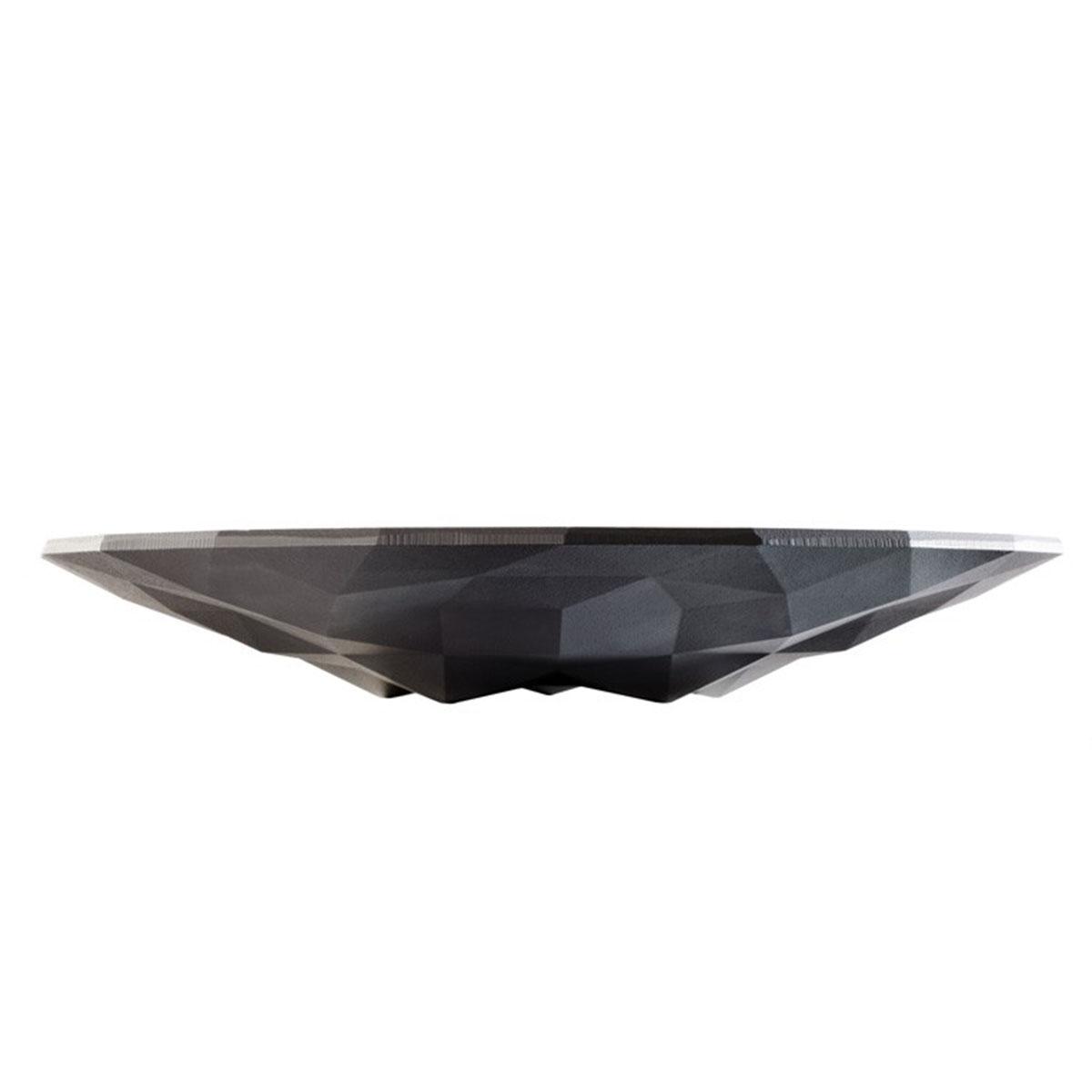 Leda Guss-Feuerschale 50,5 cm schwarz matt