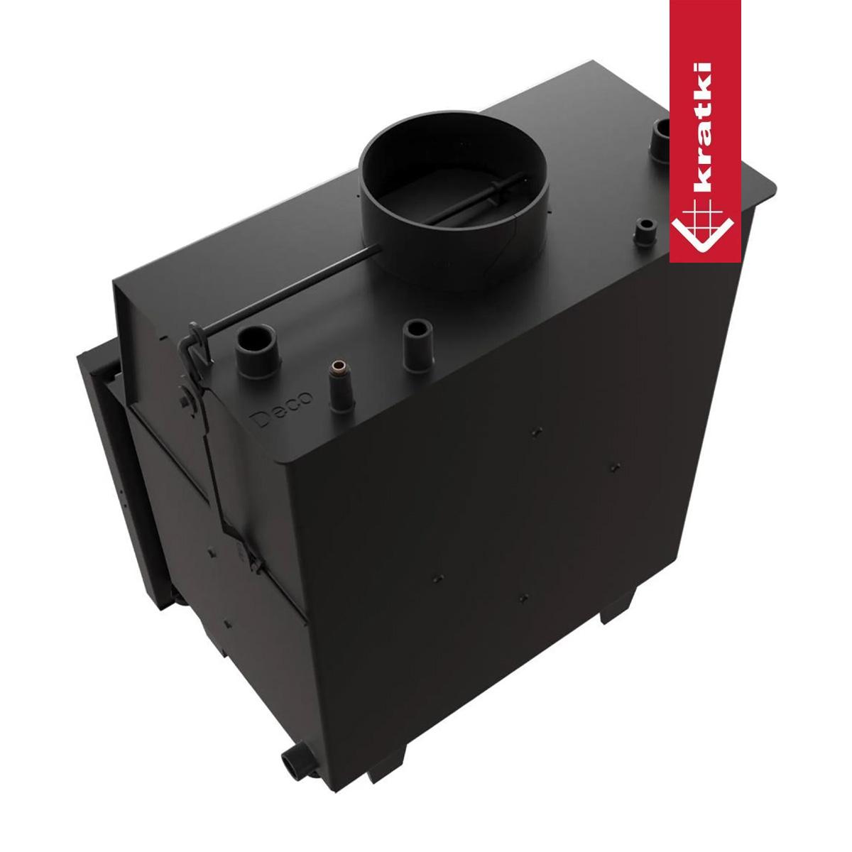 Kamineinsatz wasserführend Kratki Zuzia Deco mit 12 kW - Brennraumauskleidung : weiß
