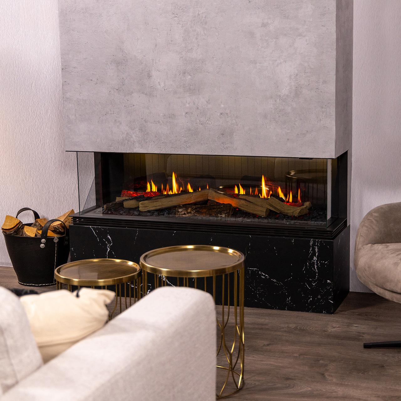 Dimplex Vista 130 I One-Sided Elektrokamin mit Opti-V Virtual Flame Technologie und realistischem Holzfeuer-Effekt