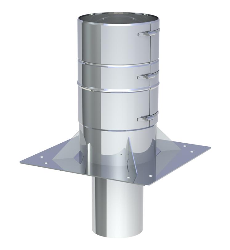 Jeremias DW Grundplatte für Kaminerhöhung - maximale Aufbauhöhe: 3m - für Schornstein-Innendurchmesser: 200mm