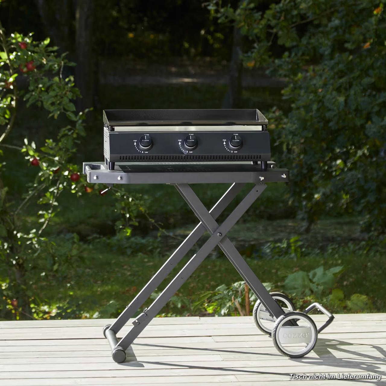 Cozze Plancha G-700 Bundle inkl. Schrankmodul 120 cm mit Edelstahlplatte & Gratis Grillspatel