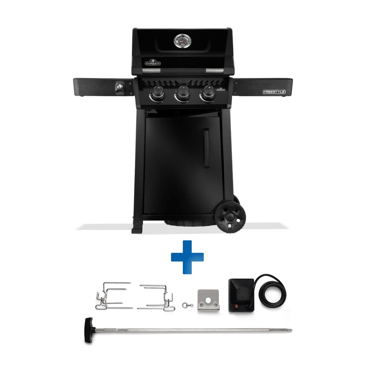 Gasgrill Napoleon Freestyle 365 Schwarz, mit 3 Brennern - 50 Jahre Napoleon Sommer Aktion